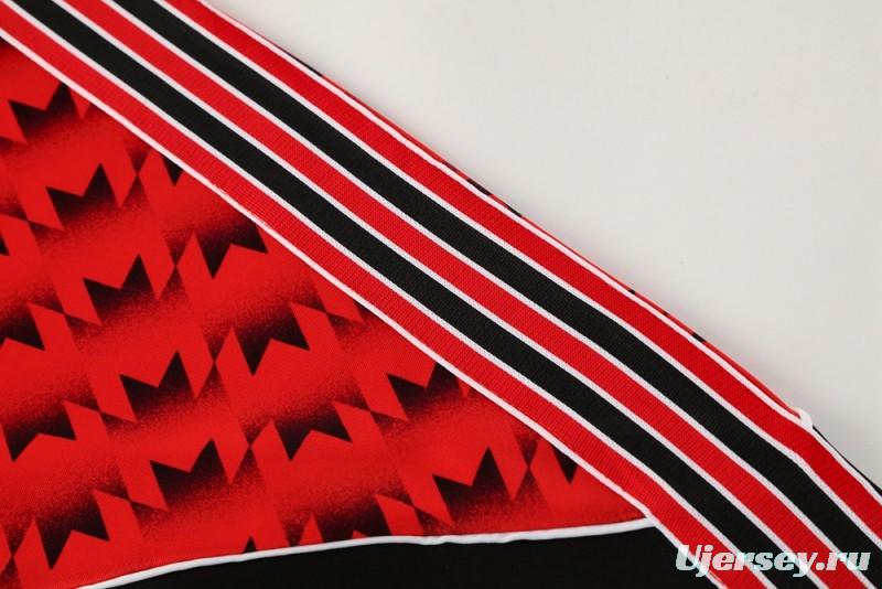 25/26 Manchester United Red/Black Full Zipper Jacket +Long Pants
