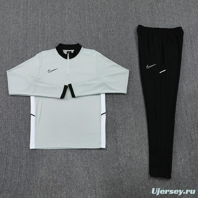 2025 Nike Grey Full Hoodie Zipper Jacket +Long Pants