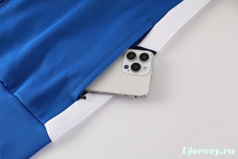 2025 Nike Blue Full Hoodie Zipper Jacket +Long Pants