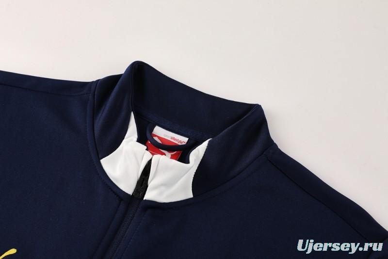 2025 Portugal Navy Full Zipper Jacket +Long Pants