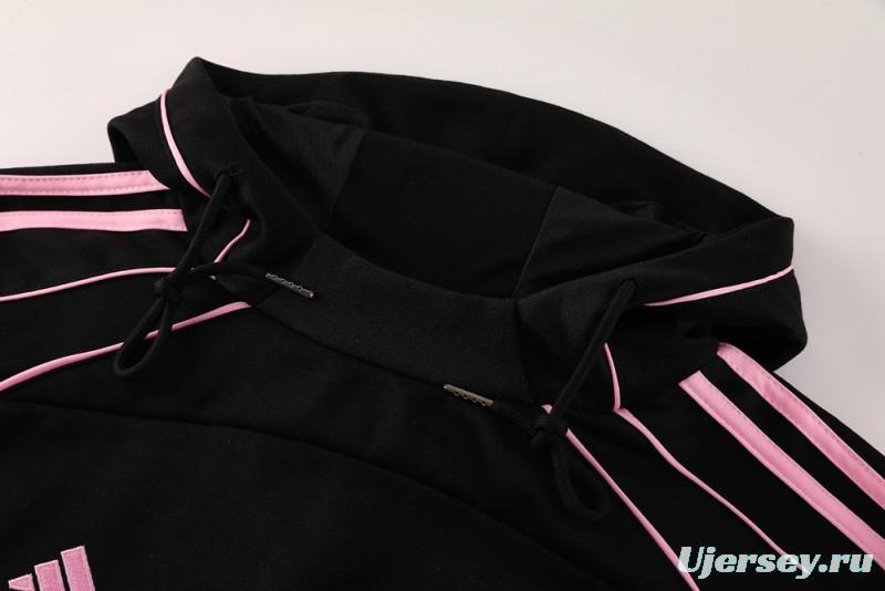 2025 Inter Miami Black Full Hoodie Zipper Jacket +Long Pants