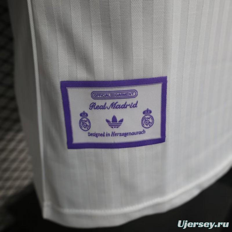 Player Version 25/26 Real Madrid White with Purple Trim Jersey
