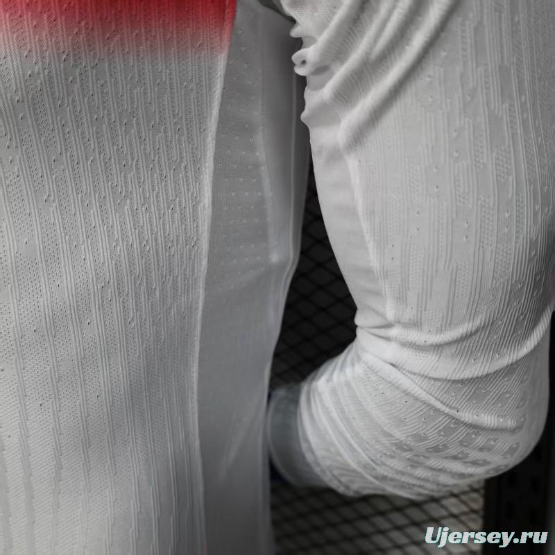 Player Version 2025 England Home Long Sleeve Jersey