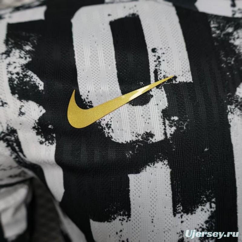 Player Version 25/26 Barcelona Black with Distressed Stripes Jersey