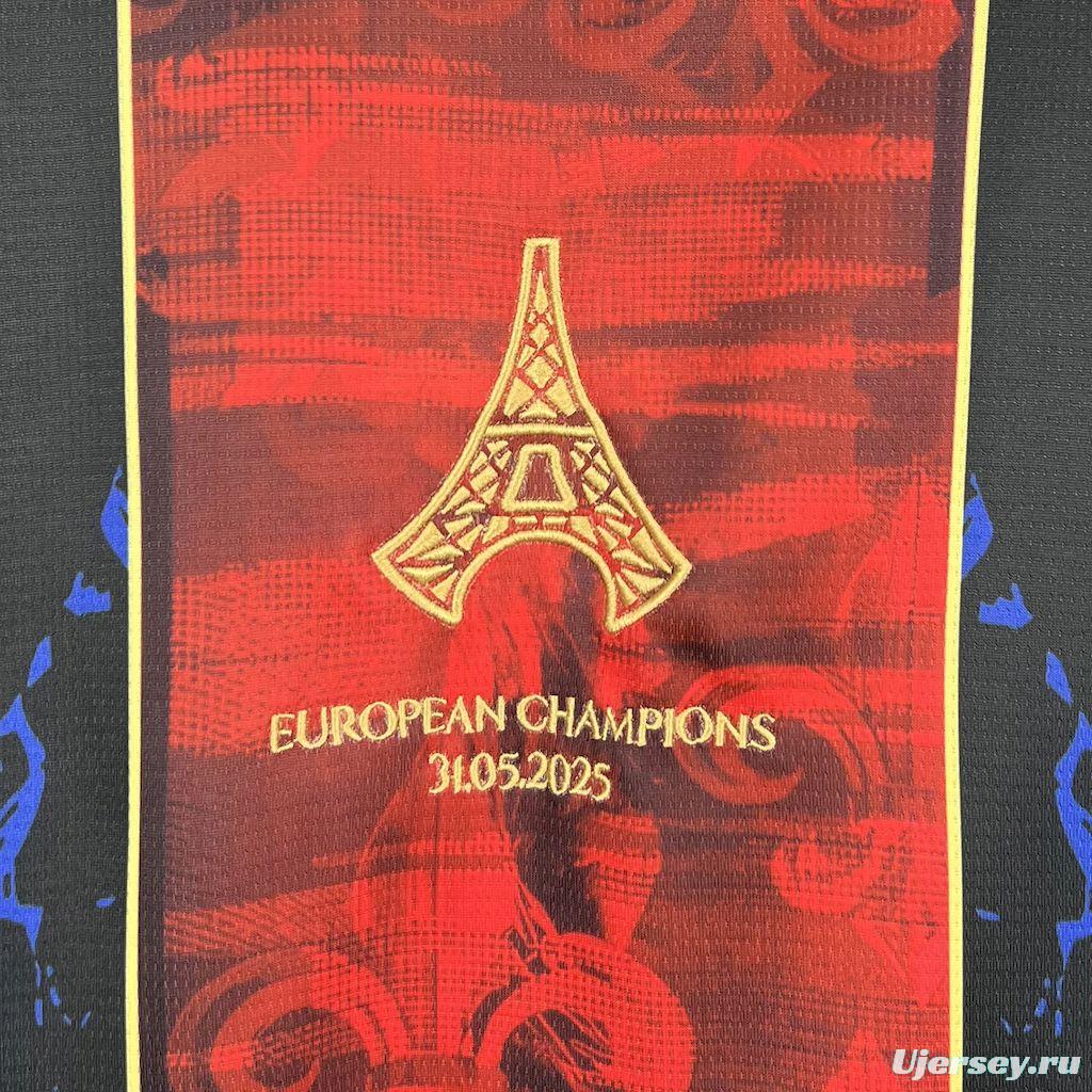 2025/26 Paris Saint-Germain (CAMPEONES DE EUROPA) Red And Blue Jersey