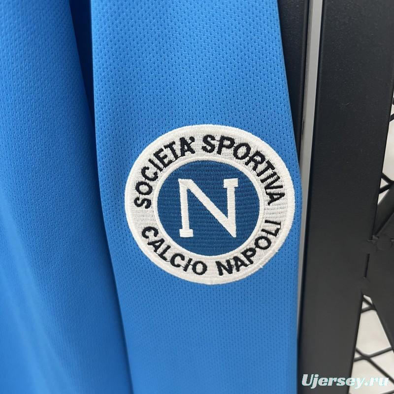 87/88 Retro Long Sleeve Napoli Home Jersey