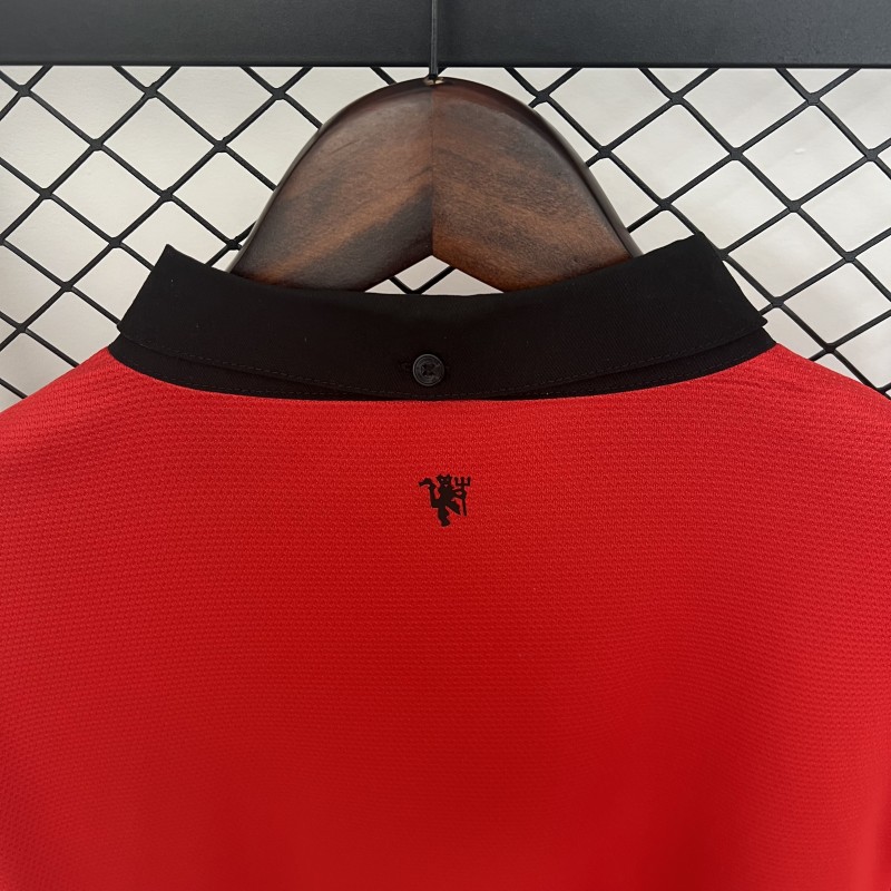 13/14 Retro Long Sleeve Manchester United Home Jersey