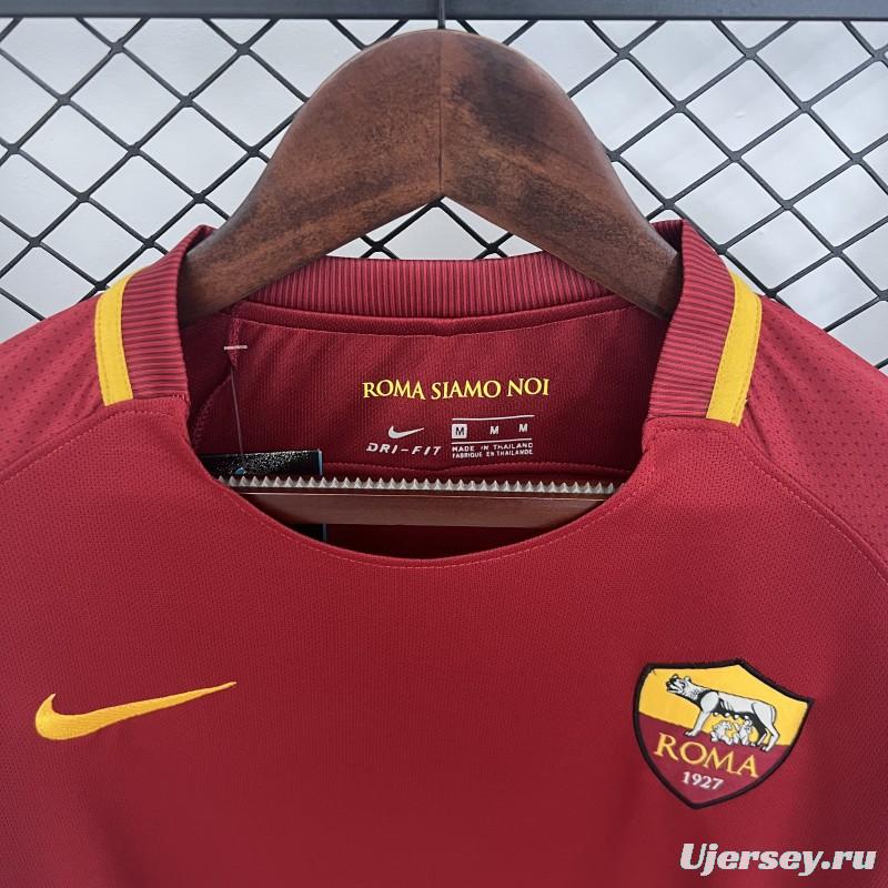 Retro 17/18 Roma Home Long Sleeve Jersey