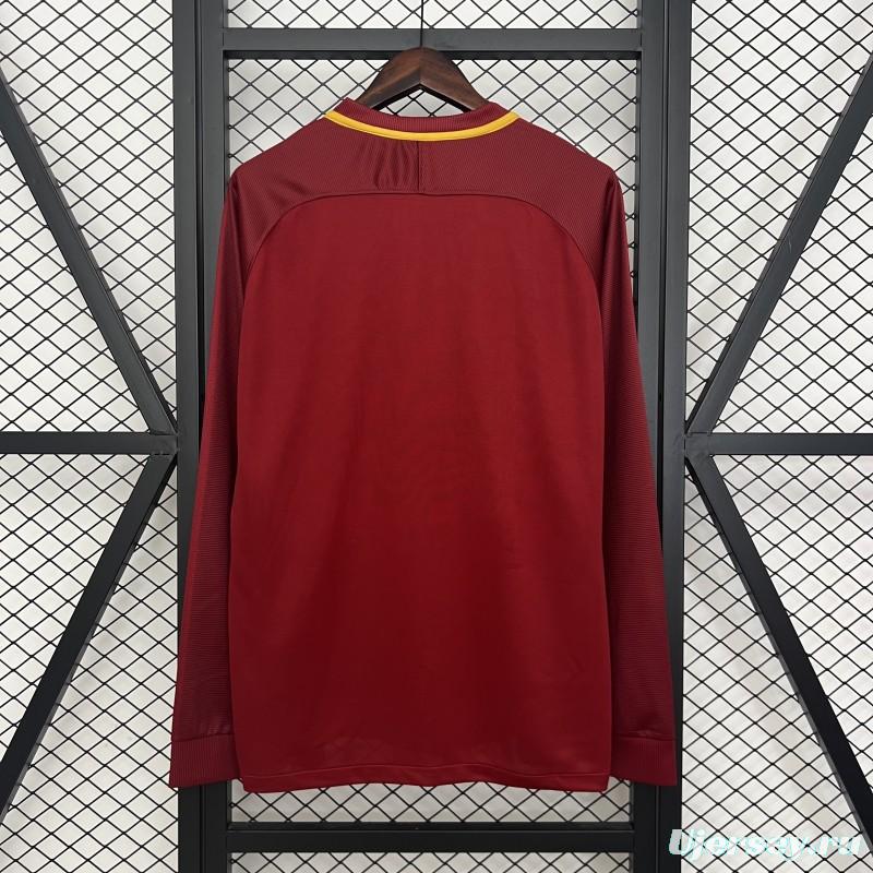 Retro 17/18 Roma Home Long Sleeve Jersey