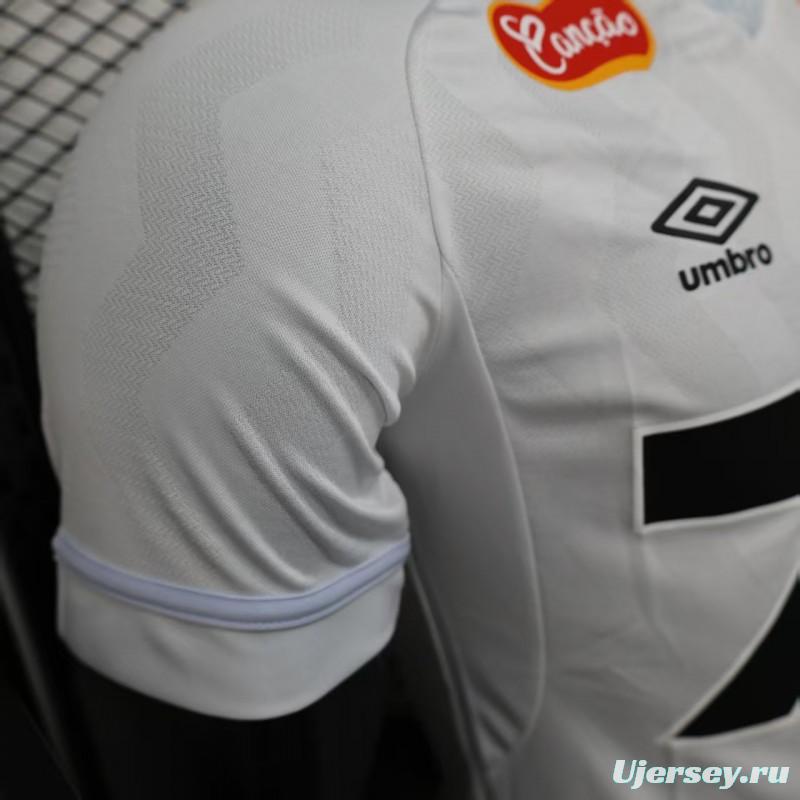 Player Version 25/26 Santos Home Jersey With Full Sponsors