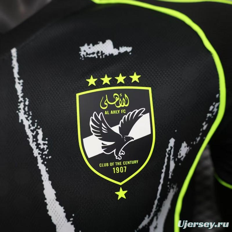 Player Version 25/26 Al Ahly FC Away Black Jersey