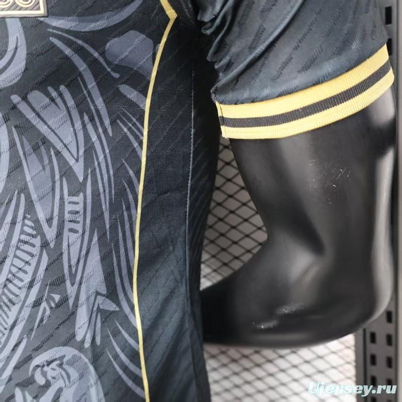 Player Version 2025 Mexico Black with Eagle Feather Pattern Jersey