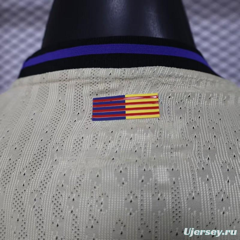 Player Version 25/26 Barcelona  Away Long Sleeve Jersey