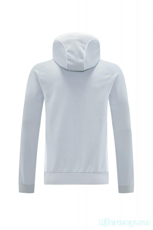 25/26 Real Madrid Hoodie Full Zipper Jacket + Long Pants