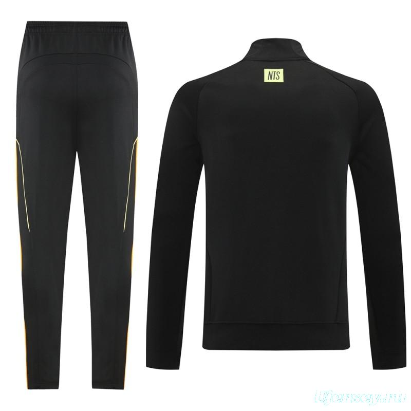 25/26 Arsenal Black Full Zipper Jacket + Long Pants