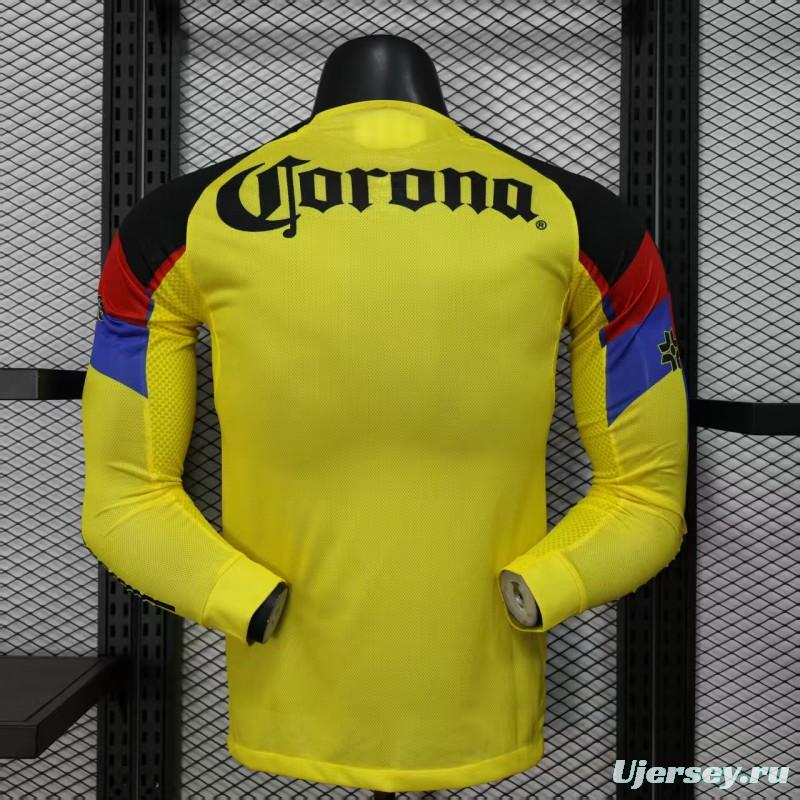 Player Version 25/26 Club America Home Long Sleeve Jersey
