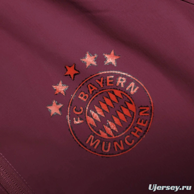 25/26 Bayern Munich Jacket Wine Windbreaker