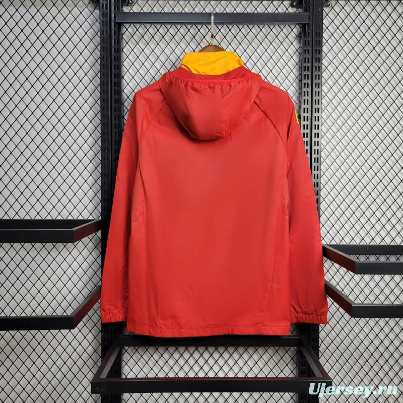 2025 Spain Jacket Red Windbreaker