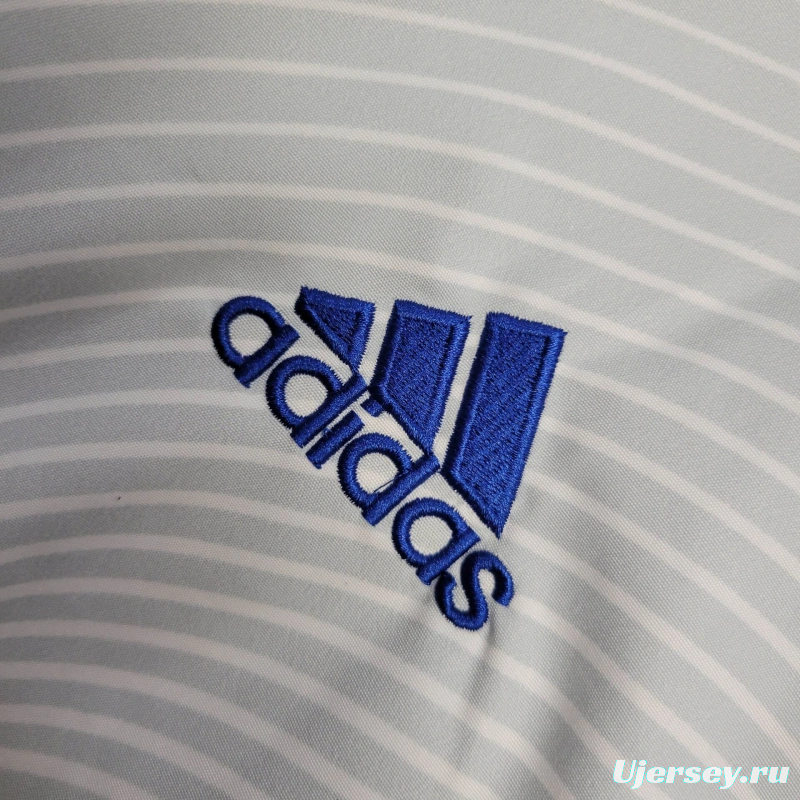 2025 Greece Jacket White/Blue Windbreaker