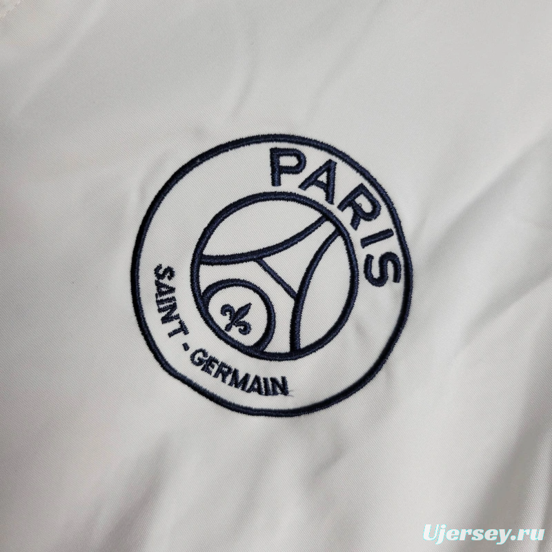 25/26 PSG Air Jordan Jacket White Windbreaker