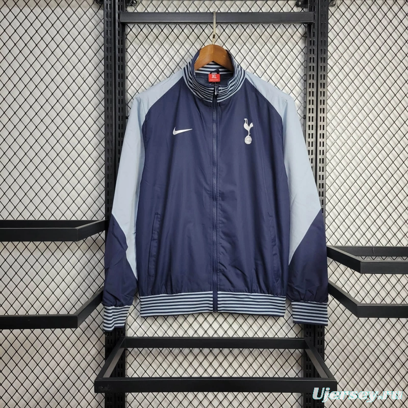 25/26 Tottenham Hotspur Jacket Blue Windbreaker