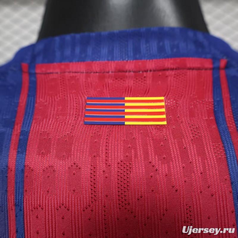 Player Version 25/26 Barcelona Home Jersey Without Sponsor