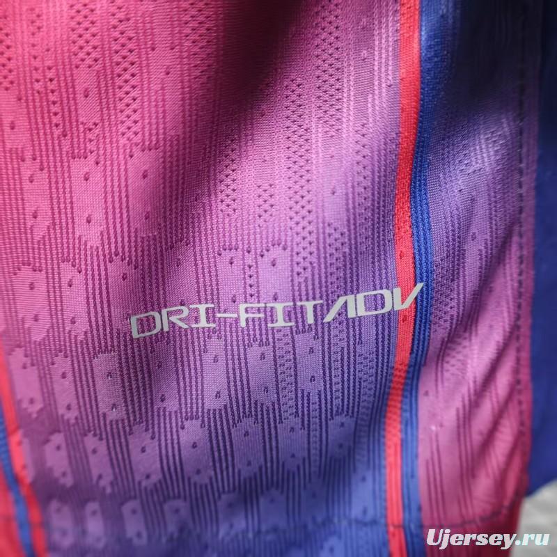 Player Version 25/26 Barcelona Home Jersey Without Sponsor