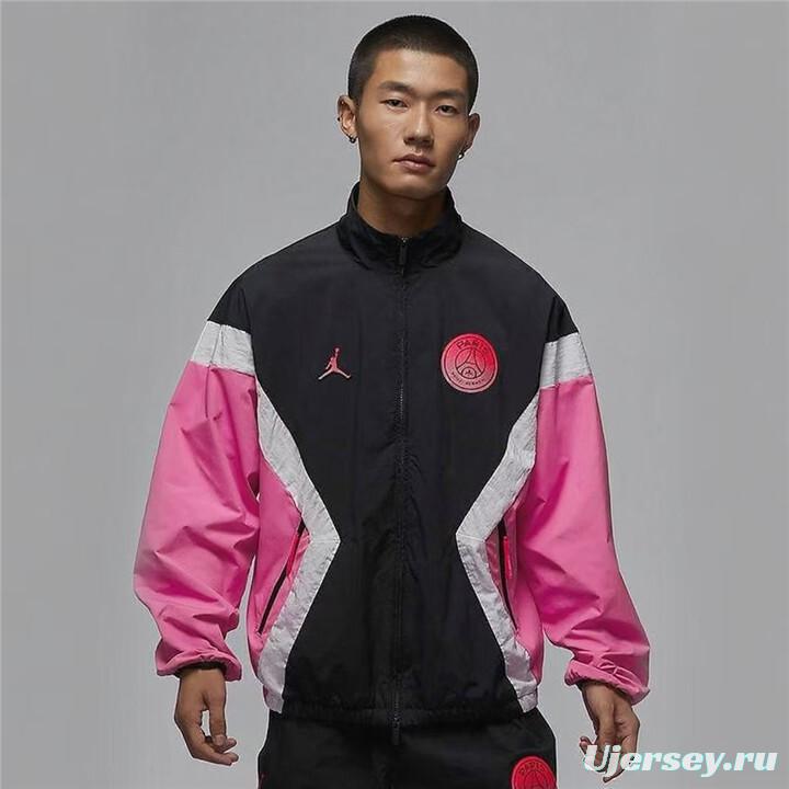 25/26 PSG Retro Color Block Track Jacket Set - Blue/Black/Pink Collection Windbreaker 3 Colors