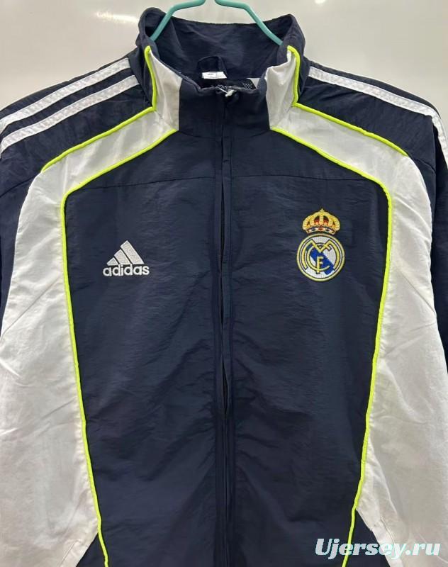 25/26 Real Madrid Black/White Windbreaker