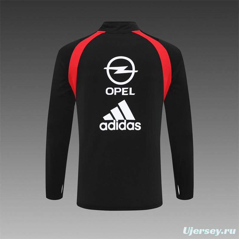 Retro 03/04 AC Milan Black Half Zipper Jacket