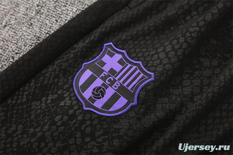 25/26 Barcelona Purple Joint Edition Half Zipper Jacket+Long Pants