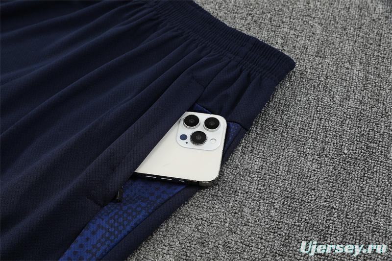 25/26 Olympique de Marseille Royal Blue Camouflage with XS Short Sleeve+Soccer Shorts