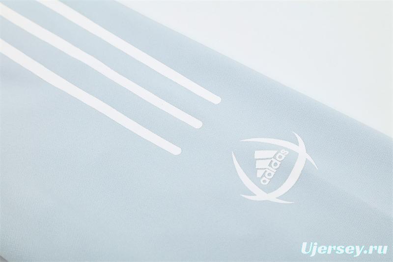 Retro 04/05 Real Madrid Light Grey Half Zipper Jacket