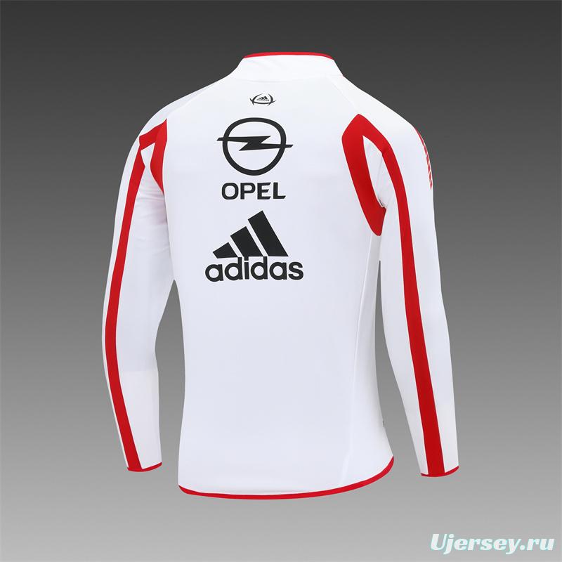 Retro 05/06 AC Milan White Half Zipper Jacket