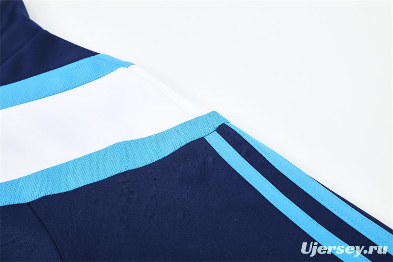 Retro 09/10 Real Madrid Royal Blue Half Zipper Jacket