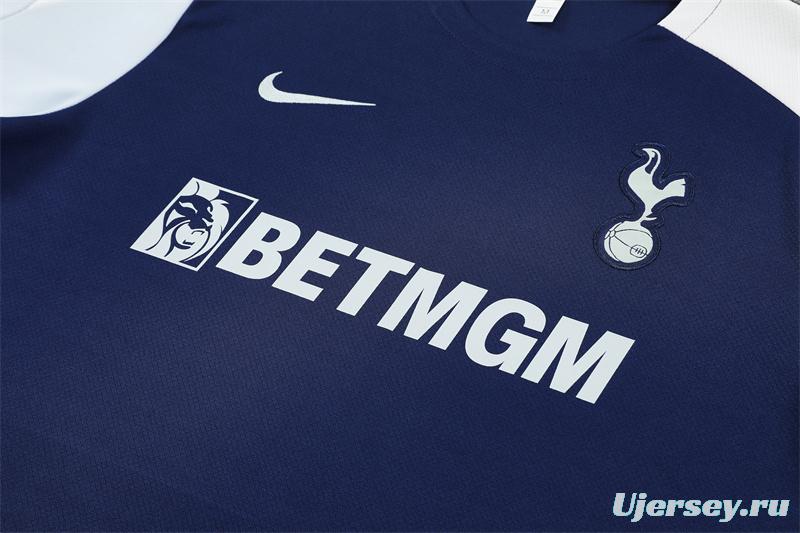 25/26 Tottenham Hotspur Royal Blue with XS Short Sleeve+Soccer Shorts