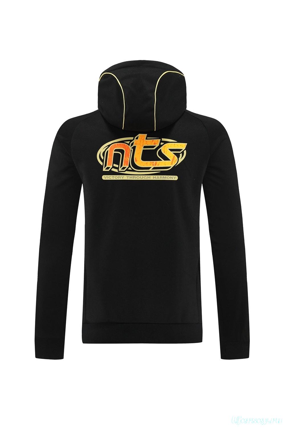 25/26 Arsenal Black Full Zipper Jacket + Long Pants