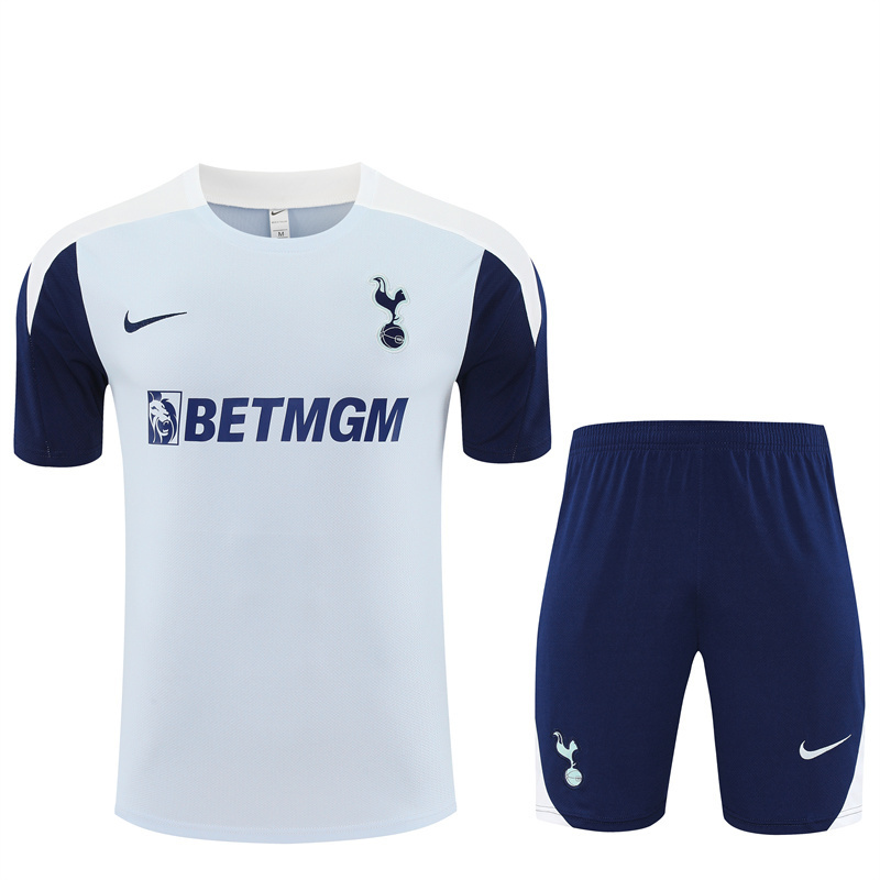 25/26 Tottenham Hotspur Grey with XS Short Sleeve+Soccer Shorts