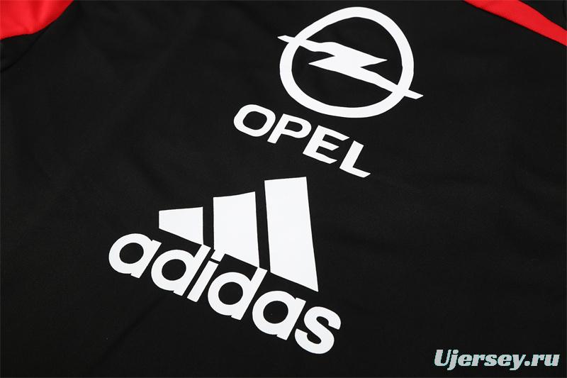 Retro 04/05 AC Milan Black Half Zipper Jacket+Long Pants