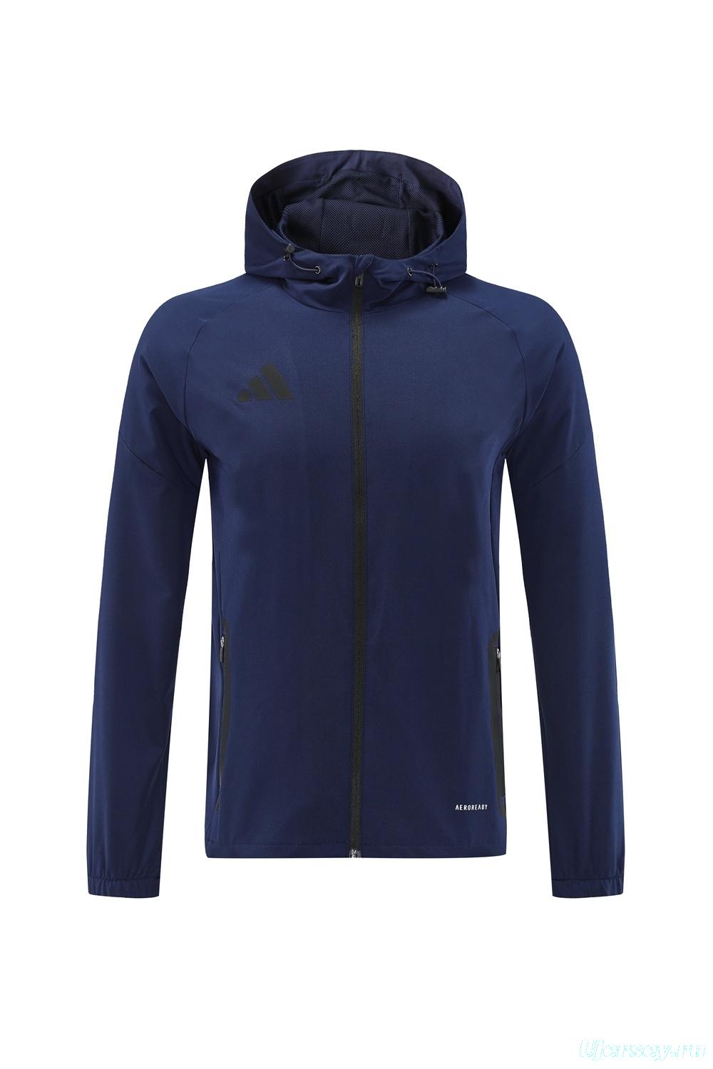 25/26 Adidas Navy Hoodie Full Zipper Jacket + Long Pants