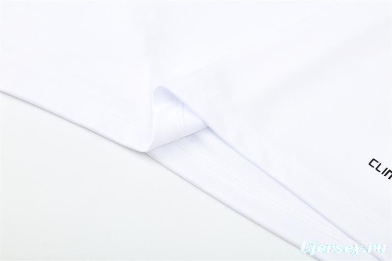 Retro 09/10 Real Madrid White Half Zipper Jacket