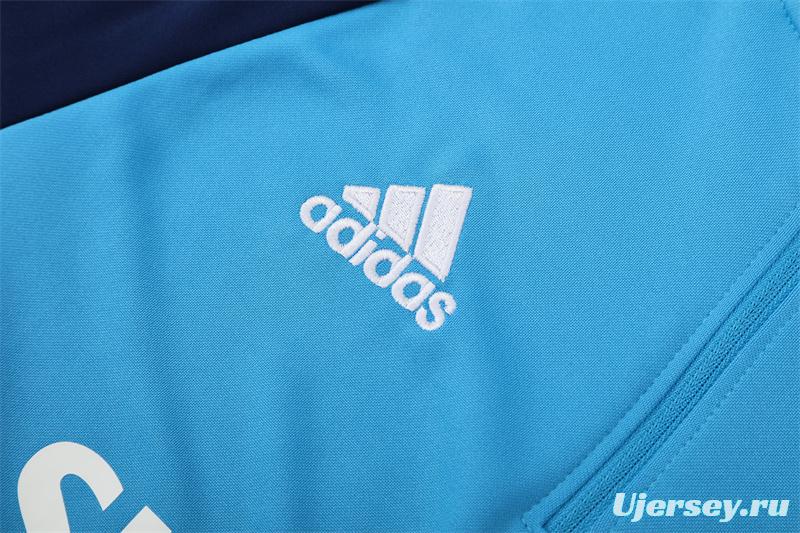 Retro 05/06 Real Madrid Light Blue Half Zipper Jacket