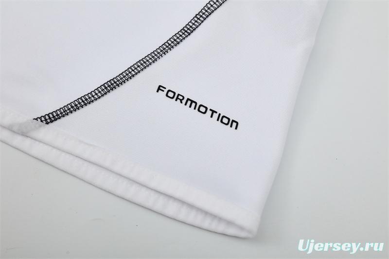 Retro 13/14 Real Madrid White Half Zipper Jacket+Long Pants