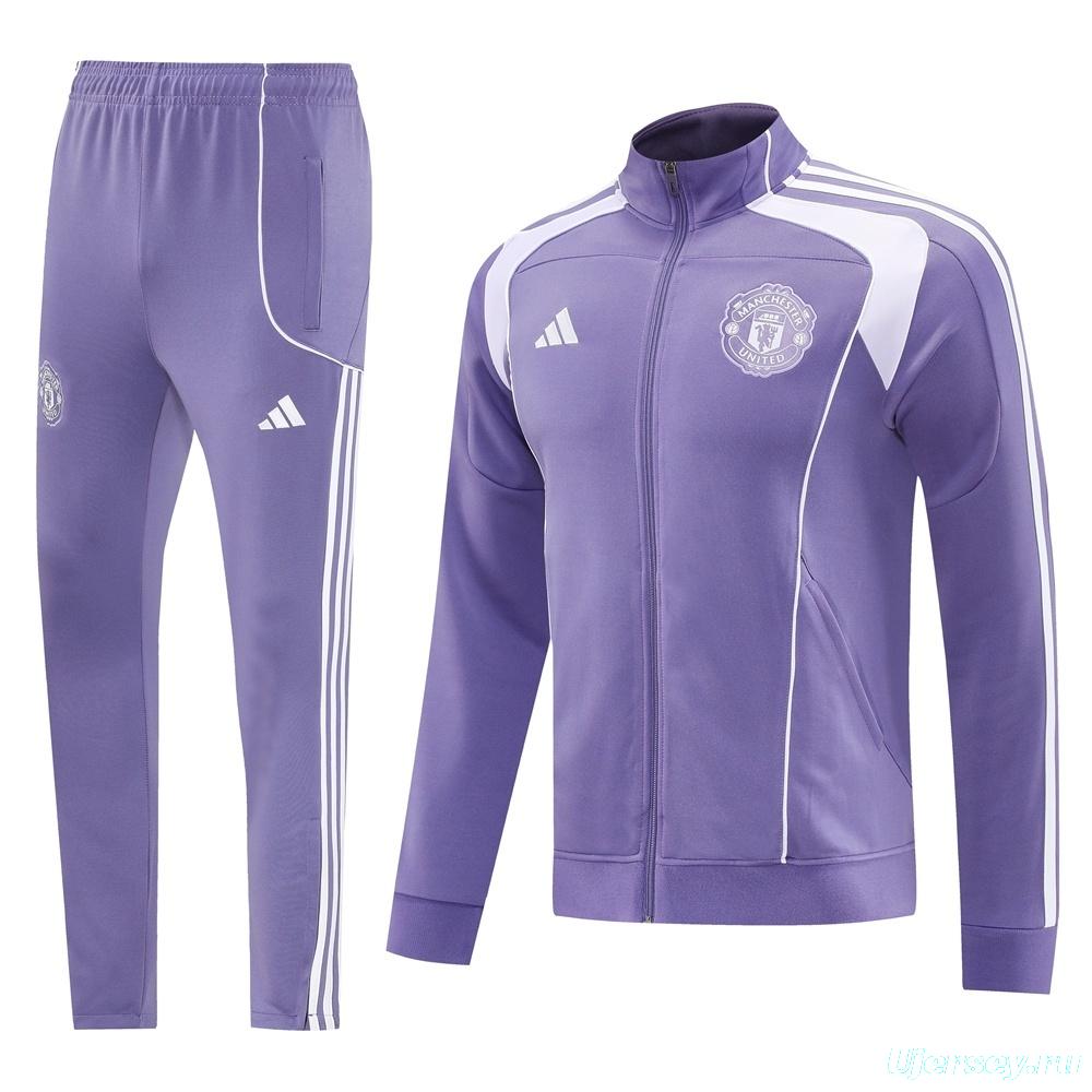 2025 Adidas Purple Full Zipper Jacket + Long Pants