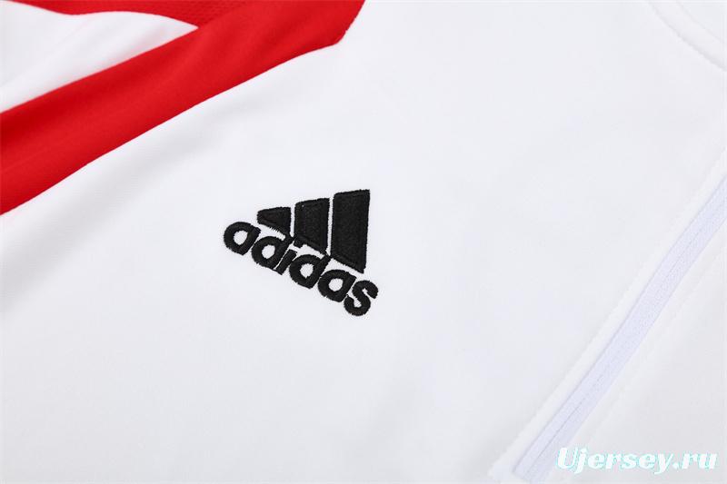Retro 05/06 AC Milan White Half Zipper Jacket