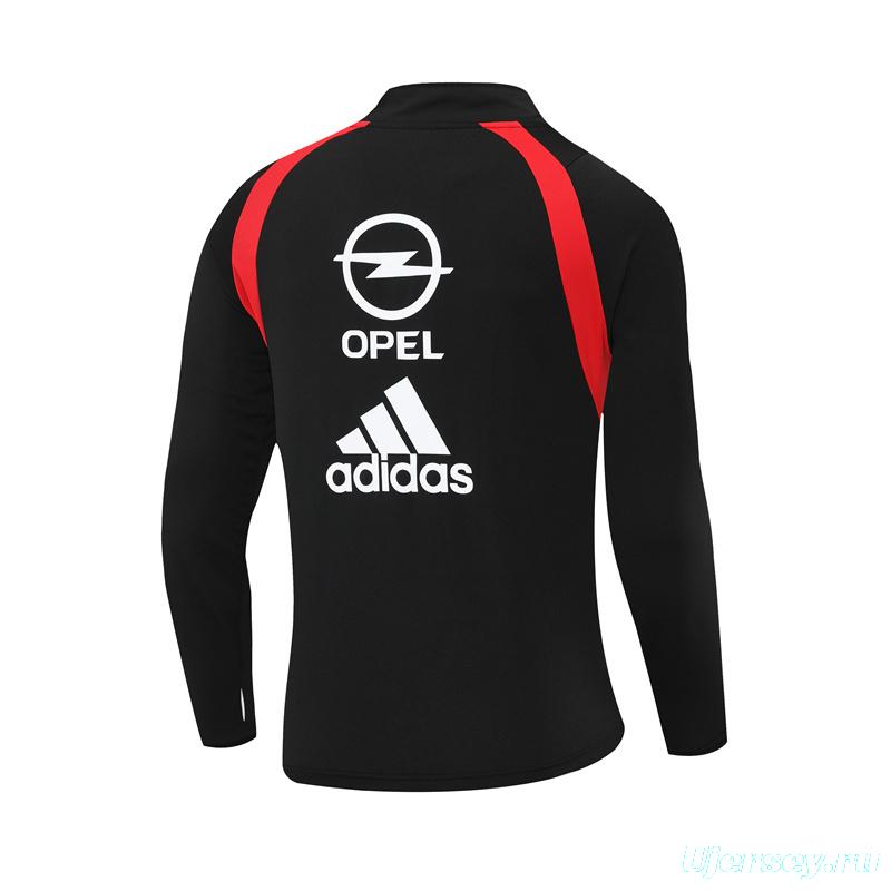 Retro 03/04 AC Milan Black Half Zipper Jacket