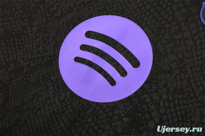 25/26 Barcelona Black Joint Edition Half Zipper Jacket+Long Pants