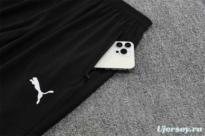 25/26 Manchester City Black Half Zipper Jacket+Long Pants