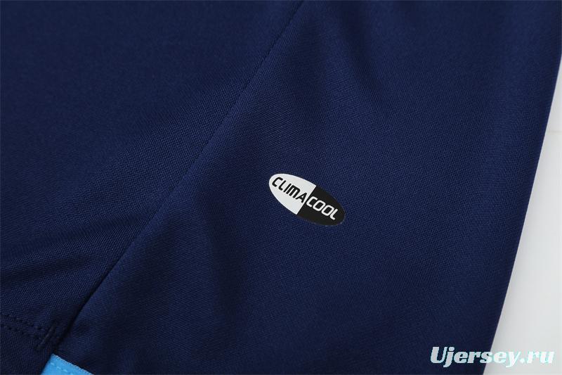 Retro 05/06 Real Madrid Royal Blue Half Zipper Jacket
