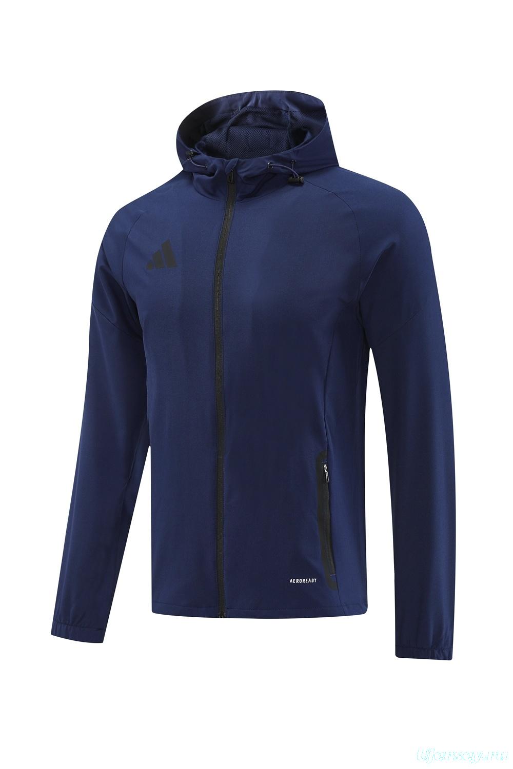 25/26 Adidas Navy Hoodie Full Zipper Jacket + Long Pants